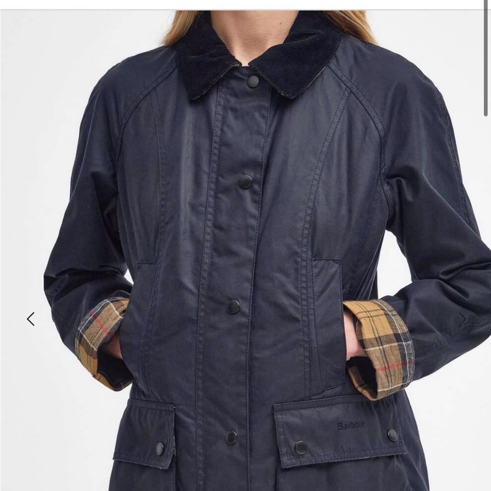 Navy Waxed Barbour Jacket